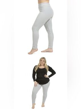 Faux Fur High Comfy White Leggings - Women